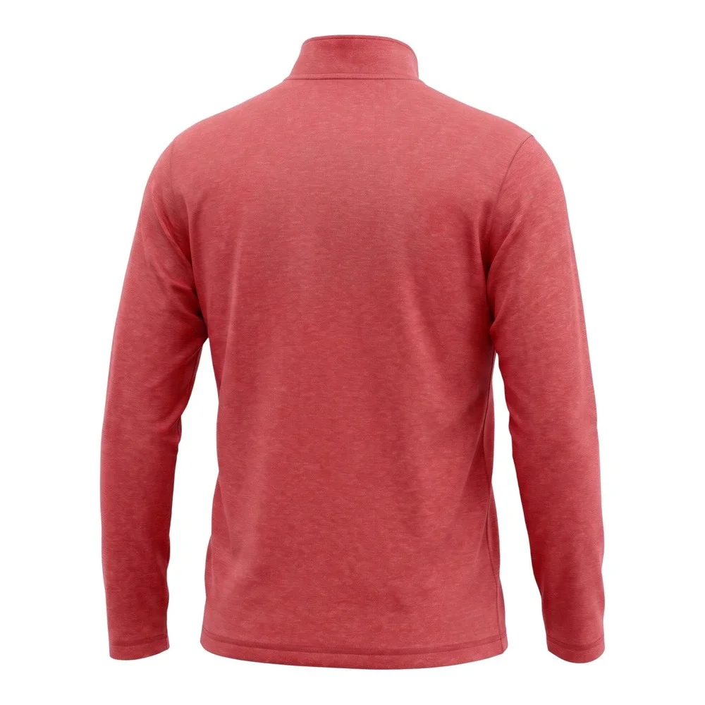 NHL Chicago Blackhawks Mens XL Quarter Zip Pullover Red Heathered Long Sleeve